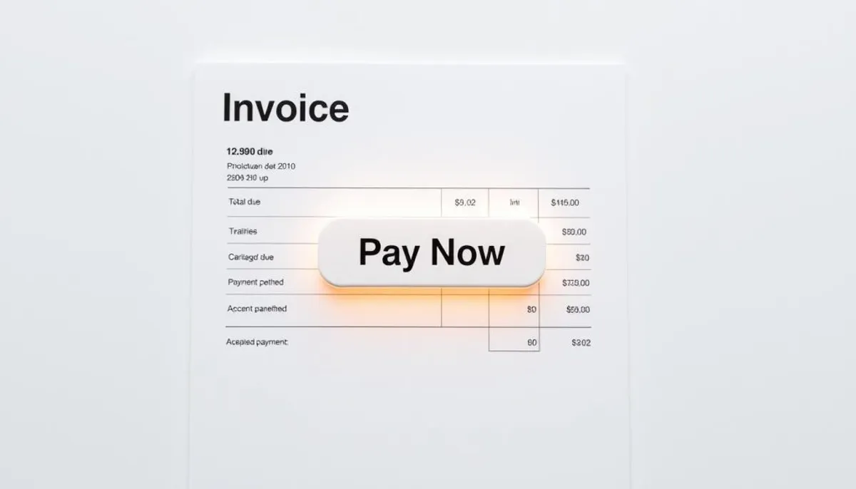 Clear invoice with payment details