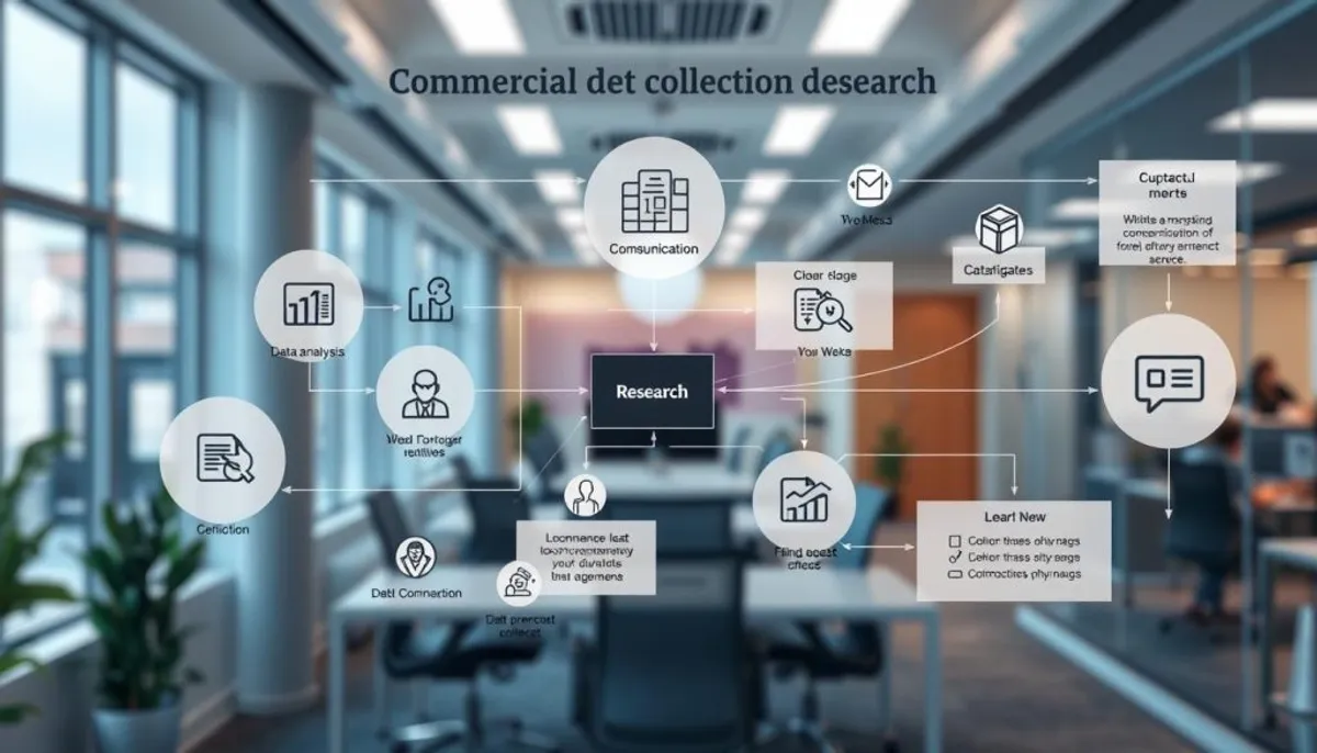 Commercial debt collection research process