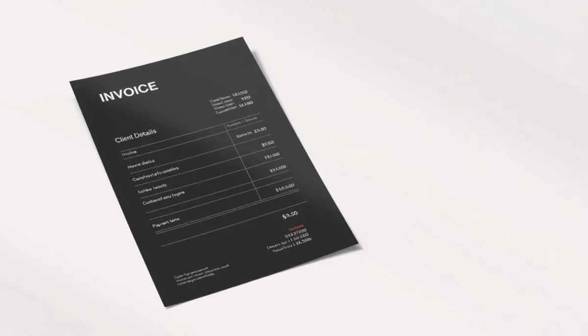 Invoice design example